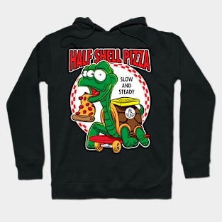 Half Shell Pizza - Mutant Turtle Skateboard Pizza Delivery Hoodie